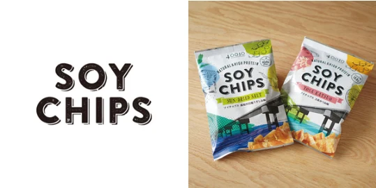 SOY CHIPSのロゴとパッケージ